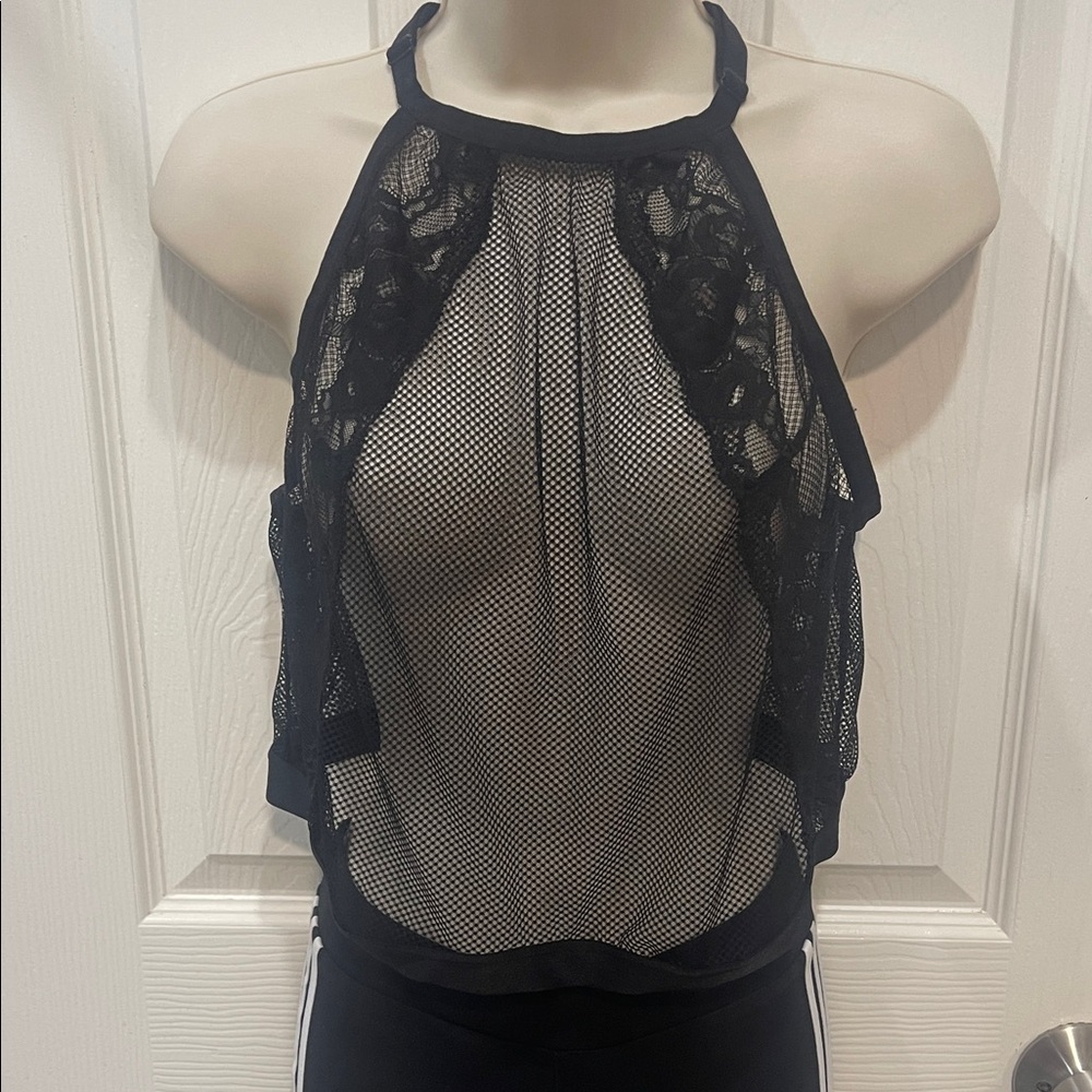 Torrid Black Lace Mesh Top size 3